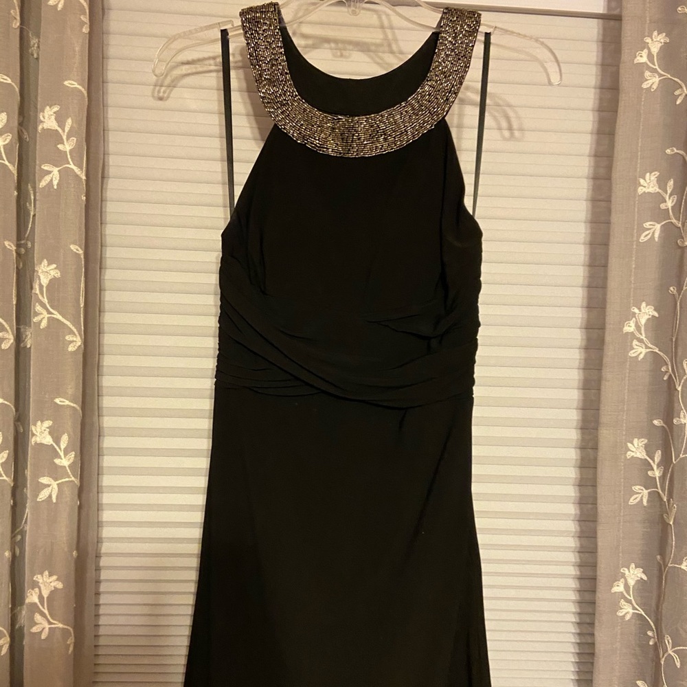 Little black dress with sheer back!